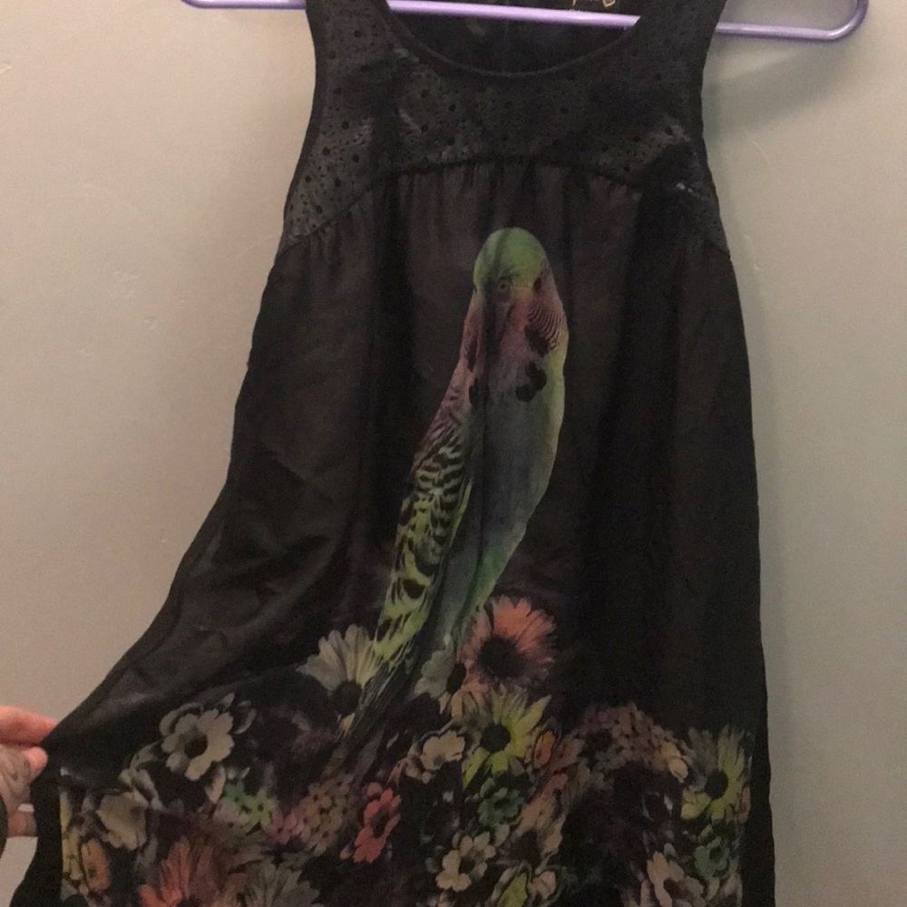 Blue juice parakeet leather dress size xs